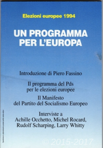 Copertina di Un programma per l'Europa